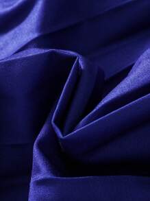 SHEIN Young Girl Two Tone Ruffle Trim Pleated Hem Belted Dress - Blue - View 6