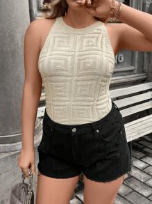 Flirla Plus Solid Knit Top