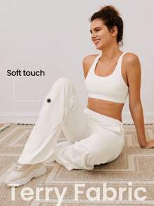 GLOWMODE 軟瘦緊密采摘低腰喇叭褲,帶口袋 - 白色 - 查看 5