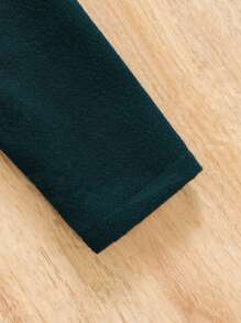 SHEIN 男嬰雙口袋單釦外套和圍巾無毛衣