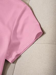 INAWLY Floral And Butterfly Print Tee - Pink - View 5