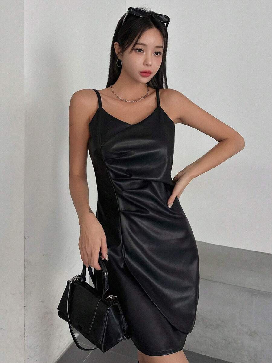 DAZY Ruched Front Cami Dress Sundress Homecoming Dresses