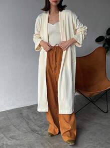 FRIFUL 纯色落肩前开襟女式外套，秋季女装