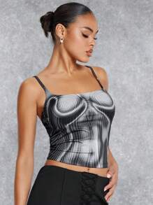 SHEIN BAE Figure Graphic Cami Top - Multicolor - View 1