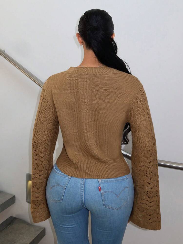 Solid Button Front Cardigan
