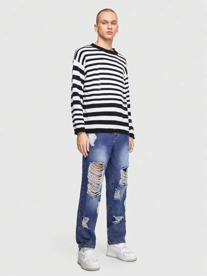 Street Life Jeans Déchirés Pour Hommes