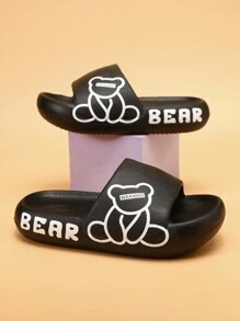 Dép xăng đan cho bé trai, dép đế dày chống trượt cho thanh thiếu niên, dép thời trang thường ngày, dép đi biển, giày dép, dép trong nhà và ngoài trời. - màu đen - Xem 1