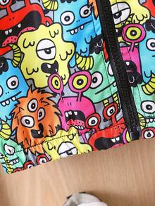 男嬰滿版卡通圖案拉鏈開襟連帽夾克不帶T恤 - 彩色 - 查看 5