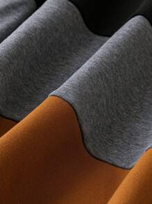 SHEIN LUNE 加色塊鈕扣細節運動衫 - 銅色 - 查看 4