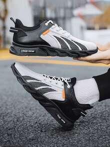 Zapatos deportivos para hombre - Blanco y Negro - Ver 3