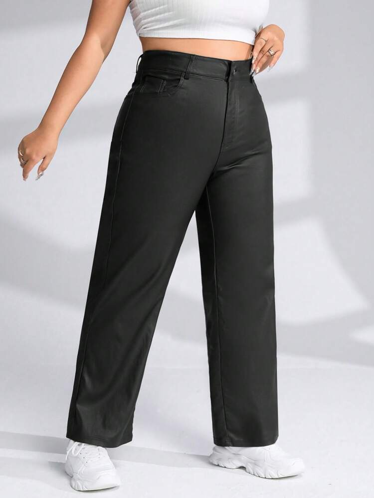 Plus High Waist Straight Leg Pants Fall Cloth For Women