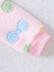 SHEIN Glamorique Kids Váy lưới viền nơ cho bé gái - Nhiều màu - Xem 4