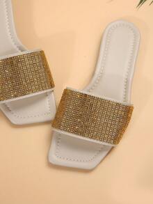 Women's Fashionable Flat Sandals - Gold - View 5