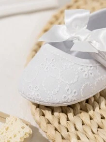 Infant Bow Decor Mary Jane Flats - White - View 7