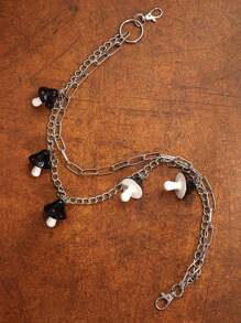 ROMWE Fairycore 1pc Women Mushroom Decor Zinc Alloy Trouser Chain