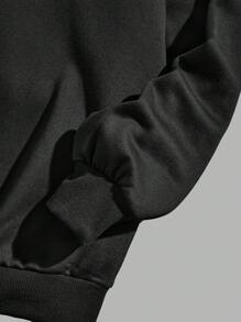 Teen Boy Cartoon Graphic Sweatshirt - Black - View 3