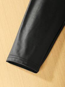 SHEIN 女大童字母刺繡毛絨帽衫&緊身打底褲 - 彩色 - 查看 6