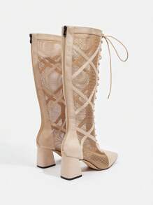 SheIn SXY Fashionable High Heel Boots - Camel - View 4