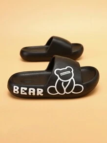 Dép xăng đan cho bé trai, dép đế dày chống trượt cho thanh thiếu niên, dép thời trang thường ngày, dép đi biển, giày dép, dép trong nhà và ngoài trời. - màu đen - Xem 5