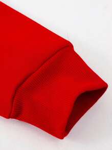 Manfinity LEGND Loose Fit Men's Tiger Print Sweatshirt, Red Sweatshirt, Red Streetwear, Tiger Graphic Sweatshirt - Red - View 3