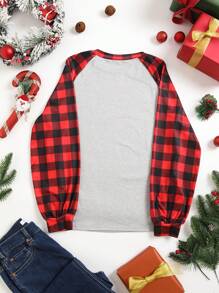 Chiquease 聖誕字母圖案T恤 - 灰色 - 查看 2