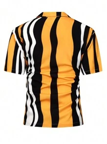 Manfinity Homme 男士加條紋印花襯衫 - 彩色 - 查看 2