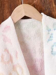 Baby Girl Graphic Pattern Duster Cardigan - Multicolor - View 5