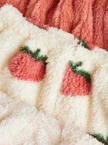 3 件套女士毛绒舒适睡衣套装，秋冬装