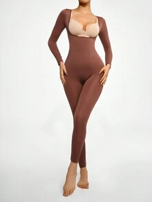 SHAPORA Body fajas unicolor - Óxido marrón - Ver 5