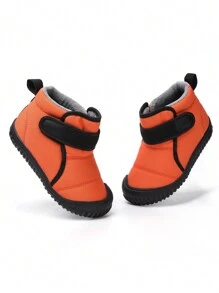 Infant Anti-collision Shoe Toe Warm Inner Bottom Anti-slip Baby Boots - Orange - View 1
