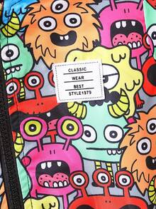 男嬰滿版卡通圖案拉鏈開襟連帽夾克不帶T恤 - 彩色 - 查看 3