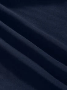 Men Skeleton & Slogan Graphic Thermal Lined Sweatshirt - Navy Blue - View 3