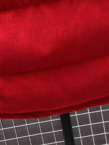 Manfinity Homme Loose Fit Men's Zipper Closure Puffer Vest Coat - Red - View 8