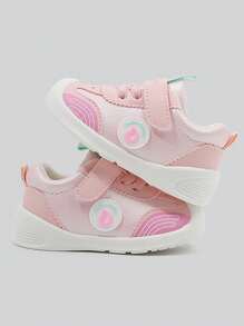 Giày thể thao cho bé trai và bé gái 1-4 tuổi với phần trên bằng da Pu, đế mềm chống trượt - Hồng - Xem 7