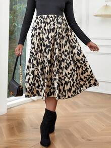 SHEIN Maternity Allover Print Adjustable Waist Skirt - Multicolor - View 6