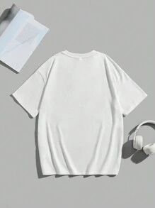 青少年男孩撲克牌圖案T恤 - 白色 - 查看 2