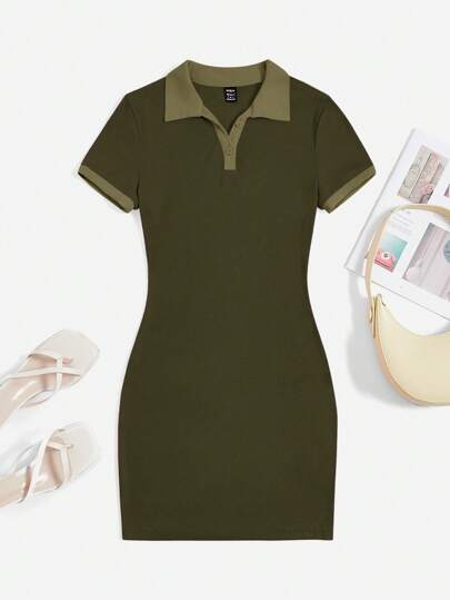 princess polly baby blue dress SHEIN EZwear Women's Casual Colorblock Patchwork Bodycon Mini Dress, Summer