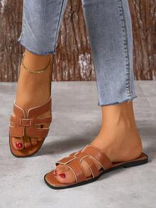 女性平底涼鞋 - 棕色 - 查看 3