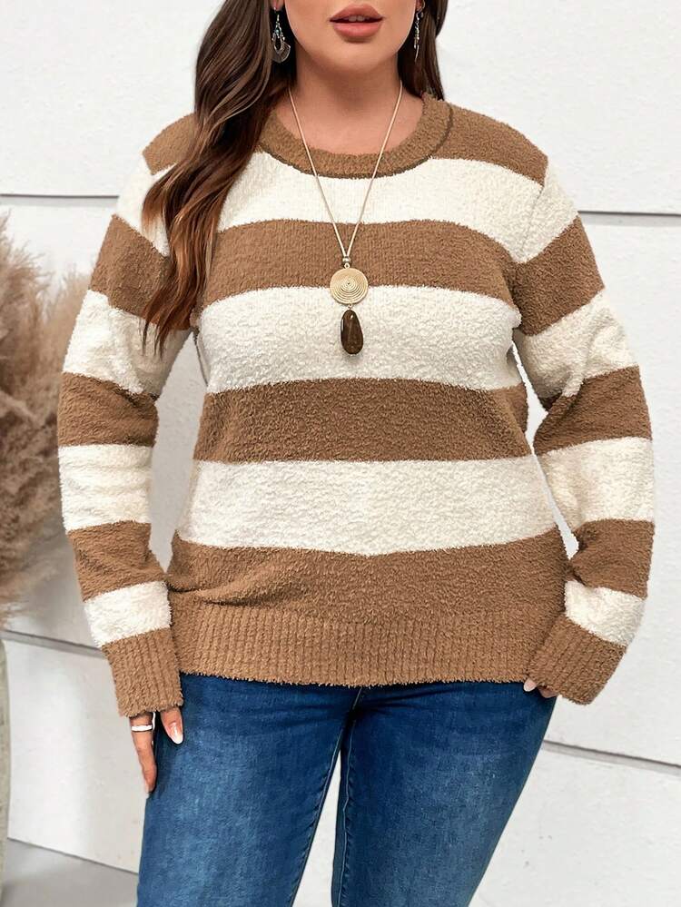 Plus Two Tone Sweater