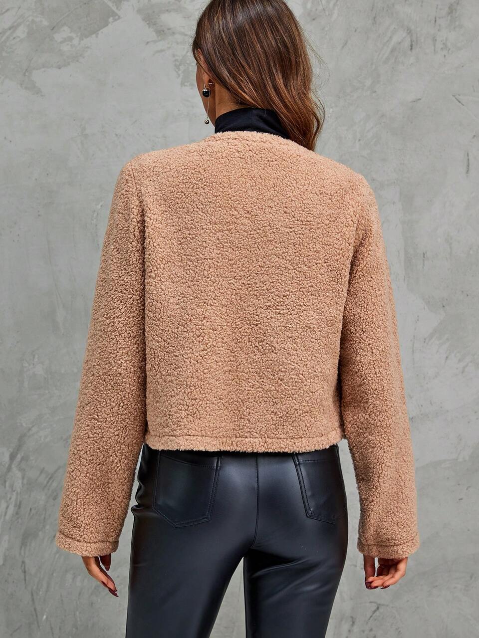 Zip Up Teddy Jacket