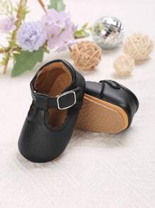 春秋新款婴儿女童公主鞋防滑软底学步鞋 - 黑色 - 查看 2