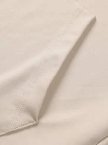 Manfinity Hypemode 男士寬鬆款太陽和行星印花束口連帽衛衣 - 米色 - 查看 5