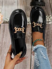 女式平底皮鞋、女式校鞋、女式樂福鞋