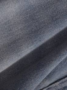 FRIFUL 高腰闊腿牛仔褲 - 藍色 - 查看 5