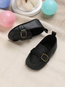 1pair Soft Bottom Baby Shoes For Boys Aged 0-1 - Black - View 1