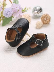 春秋新款婴儿女童公主鞋防滑软底学步鞋 - 黑色 - 查看 1