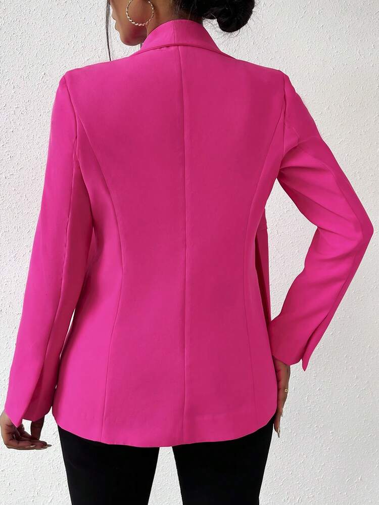 Solid Shawl Collar Blazer Fall Cloth For Women