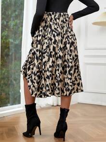 SHEIN Maternity Allover Print Adjustable Waist Skirt - Multicolor - View 2