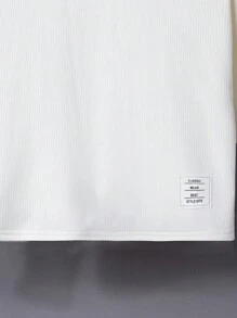 SHEIN 2入組男大童字母補丁細節高領T恤 - 彩色 - 查看 8