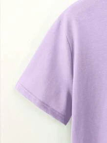 Zolique Camiseta con estampado de figura - Morado - Ver 4